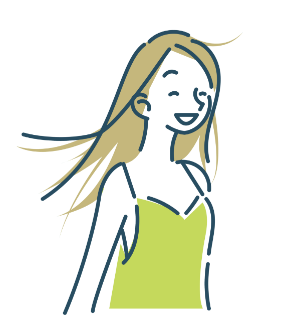 Illustration einer starken und befreiten Frau