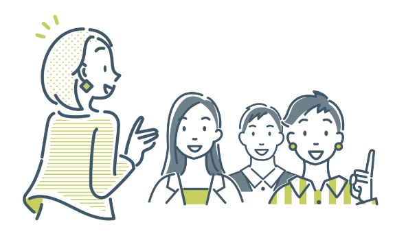 Illustration einer Semniargruppe